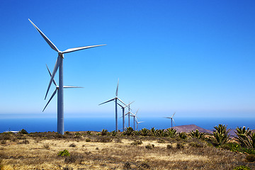 Image showing wind turbines and the sky in the isle 