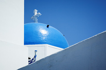 Image showing Santorini church