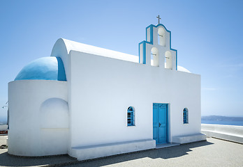 Image showing Santorini church