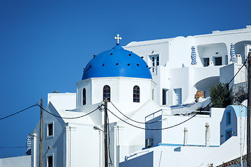 Image showing Santorini church