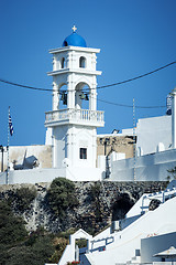 Image showing Santorini church
