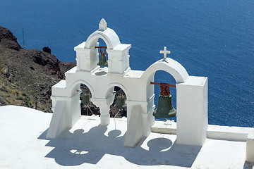 Image showing Santorini church