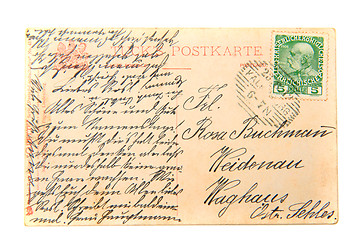 Image showing old postcard