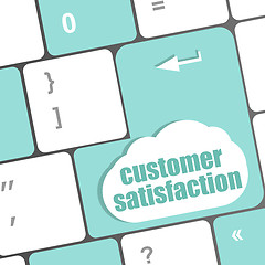 Image showing customer satisfaction key word on computer keyboard