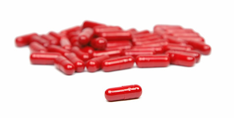 Image showing Red capsules