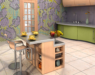 Image showing Modern kitchen interior