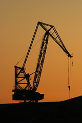 Image showing crane silhouette