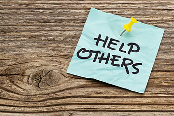 Image showing help others reminder