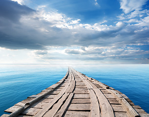 Image showing Bridge in the ocean