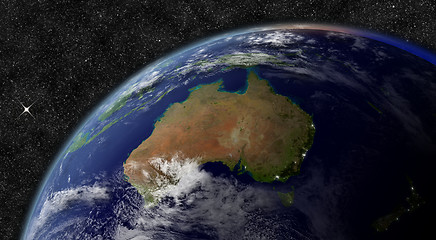 Image showing Australia from space