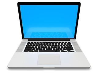 Image showing Laptop with white screen