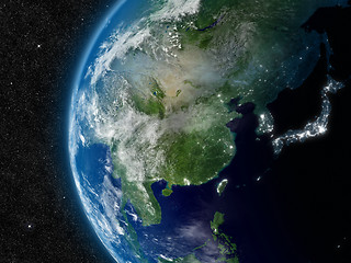 Image showing East Asia from space