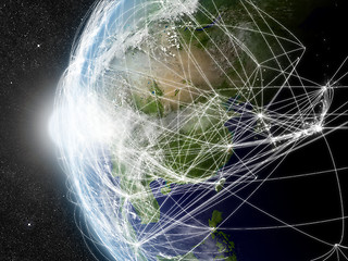 Image showing Network over East Asia