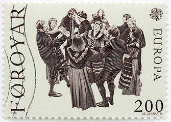 Image showing Faroese Dancers Stamp