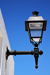 Image showing  the blue sky wall arrecife teguise lanzarote spain