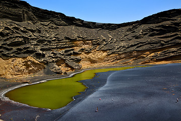 Image showing  coastline and summer in il golfo lanzarote spain