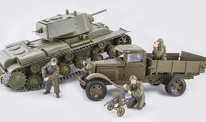 Image showing Toy military combat