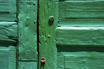 Image showing lanzarote abstract door wood green