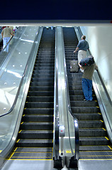 Image showing Airport Escalator