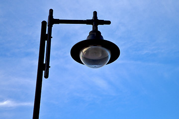 Image showing  street lamp and a bulb in the sky arrecife 