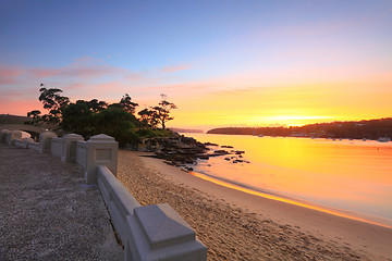 Image showing Sunrise Balmoral Beach seaside suburb Sydney Australia