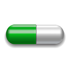 Image showing Green and white pill
