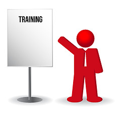 Image showing business man, person with a flip chart. Training, work