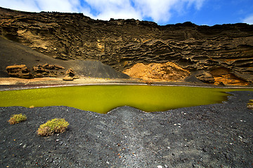 Image showing water  coastline and in el golfo lanzarote spain