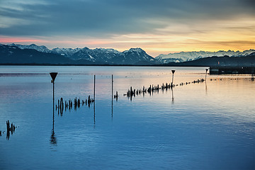 Image showing lake constance night