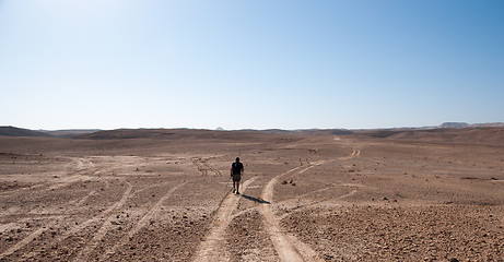 Image showing Tourists in judean desert