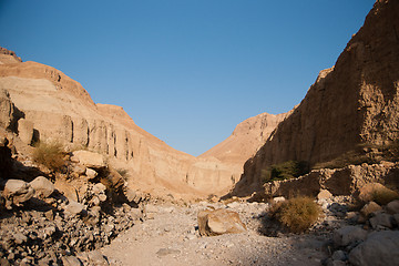 Image showing Mountains in stone desert nead Dead Sea