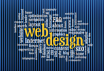 Image showing web design word cloud 