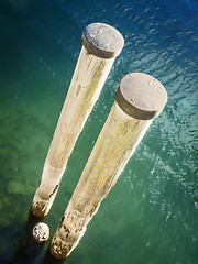 Image showing Wooden pole