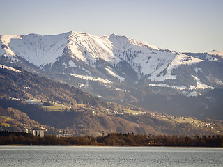 Image showing Alps and lake constance