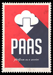 Image showing PAAS Concept on Red Color in Flat Design.