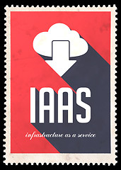 Image showing IAAS Concept on Red in Flat Design.