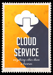 Image showing Cloud Service Concept on Yellow in Flat Design.