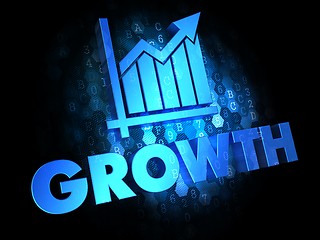 Image showing Growth Concept on Dark Digital Background.