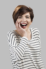 Image showing Beautiful woman laughing