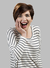 Image showing Beautiful woman laughing