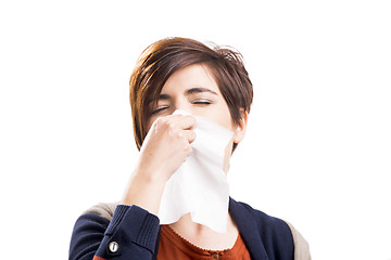 Image showing Sick woman