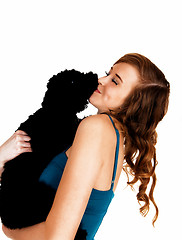 Image showing Girl with her dog.