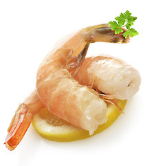 Image showing Shrimps With Lemon