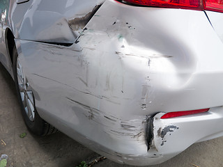 Image showing car bumper damage