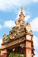 Image showing Ancient market well in downtown Mainz, Germany