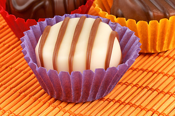 Image showing Mixed chocolate pralines
