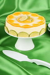 Image showing Lime and orange bavarian cream (bavarese)