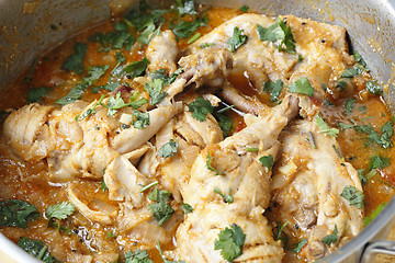 Image showing Cooking balti chicken