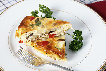 Image showing Potato omelette slices