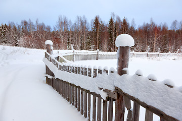 Image showing Winter landscape in the countryside 